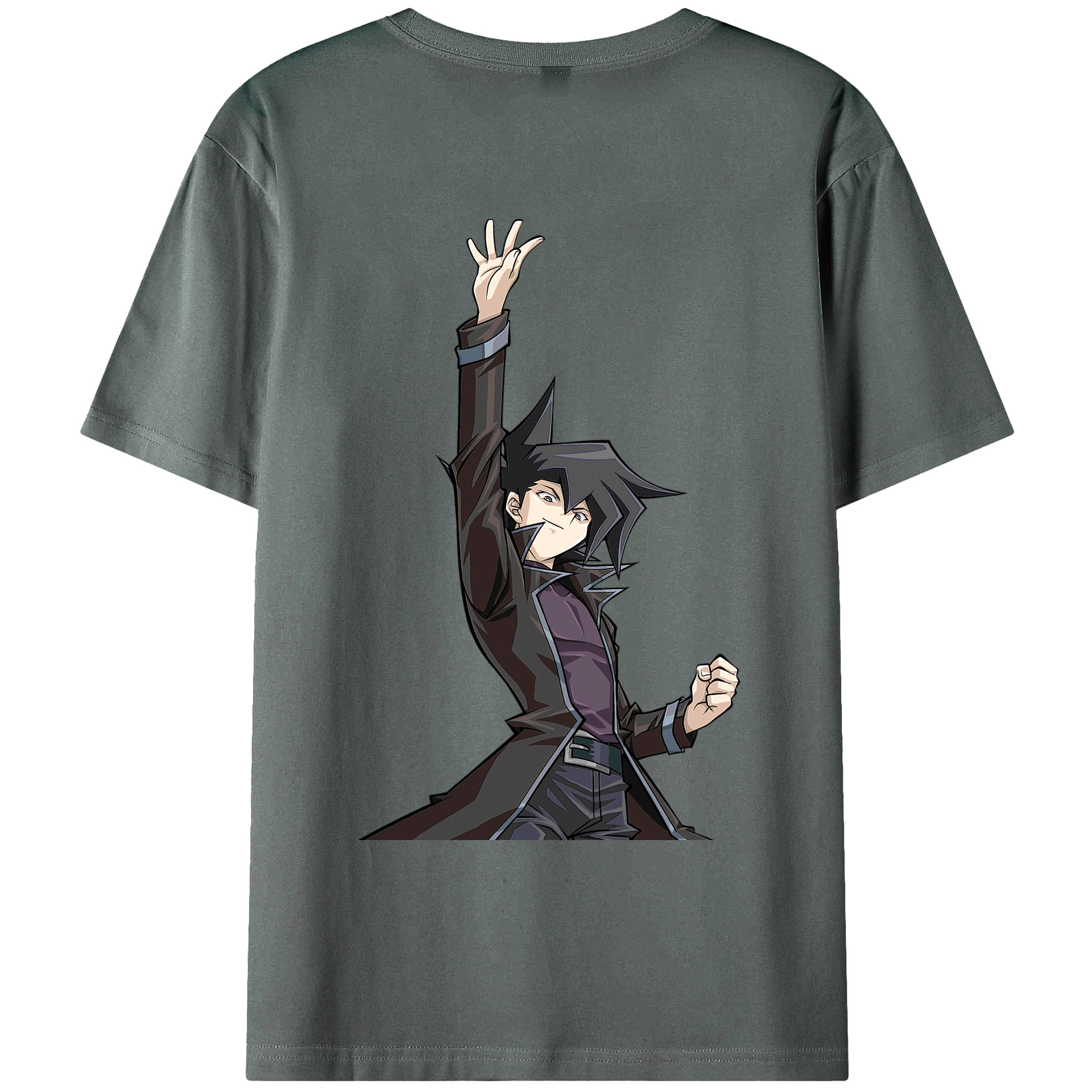 （画像用） 遊☆戯☆王 Yu-Gi-Oh! 綿100％ メンズ半袖Tシャツ（バックプリント） 通気性